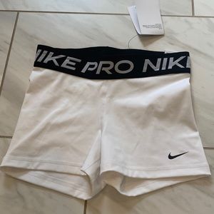 nike pros white size small